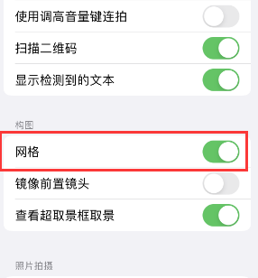 江津苹果手机维修网点分享iPhone如何开启九宫格构图功能 