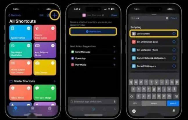 江津苹果14锁屏维修店分享iPhone14升级iOS16.4后如何创建锁屏快捷方式 