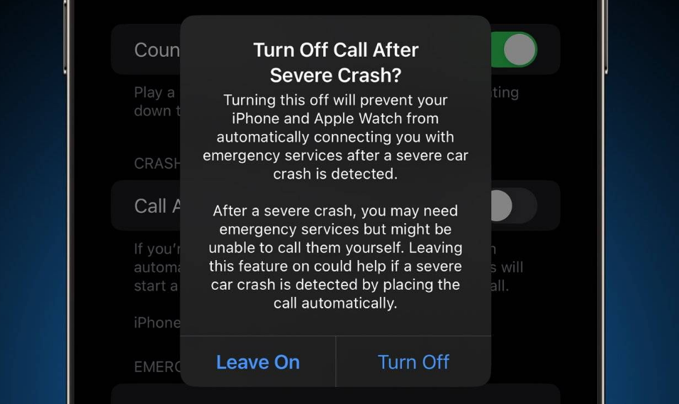 江津苹果14维修分享 iPhone 14 和 Apple Watch 上关闭崩溃检测 
